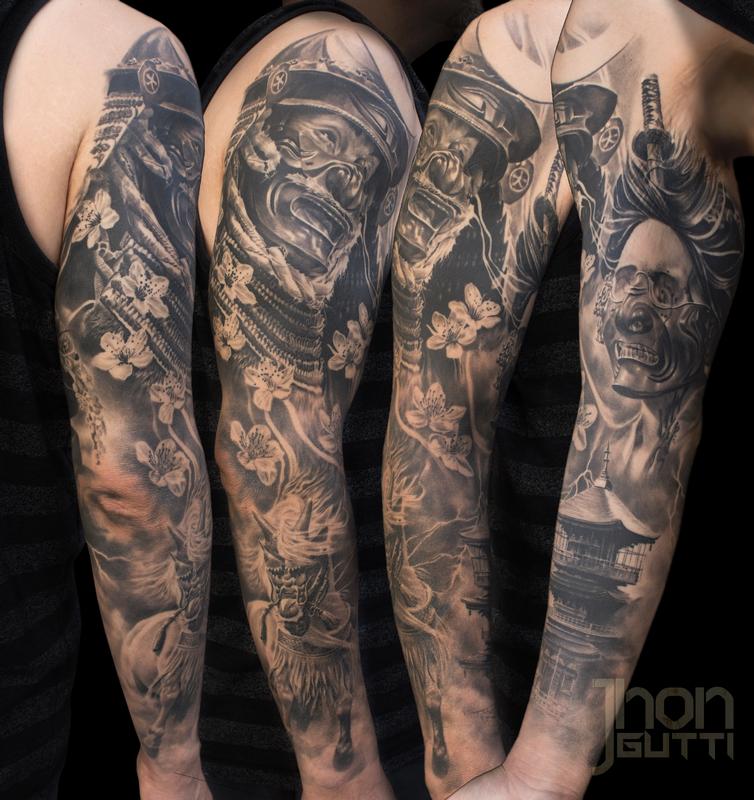 REALISTIC JAPANESE SLEEVE by Jhon Gutti TattooNOW